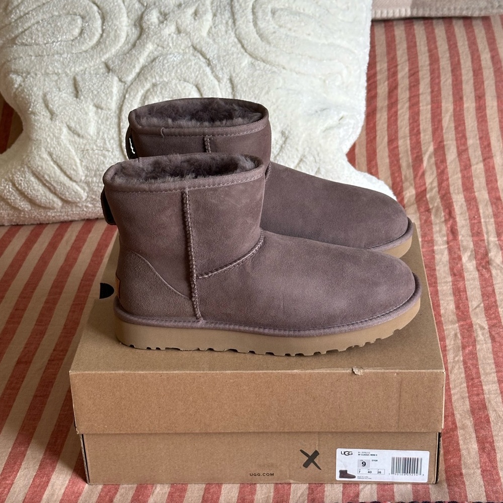 Classic Mini II Boot in Stormy Grey Suede by Ugg